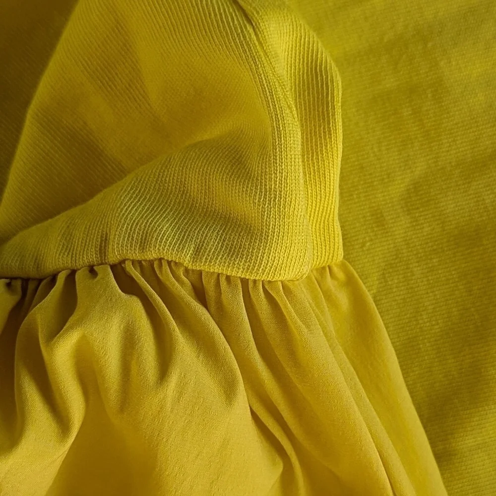 Anthropologie Yellow Drop Waist Relaxed Midi Dress XS - Picture 13 of 14
